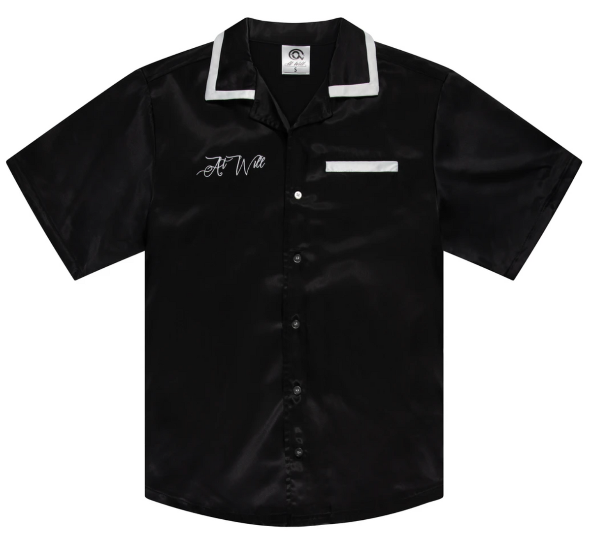 At Will 300 Club Black Satin Shirt