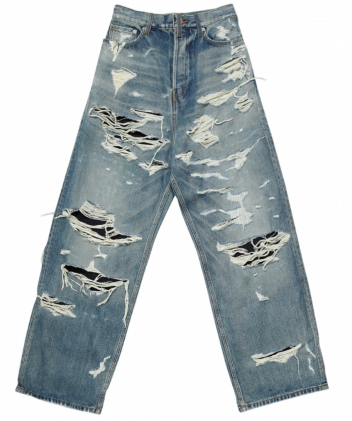 Balenciaga Destroyed Blue Denim Jeans