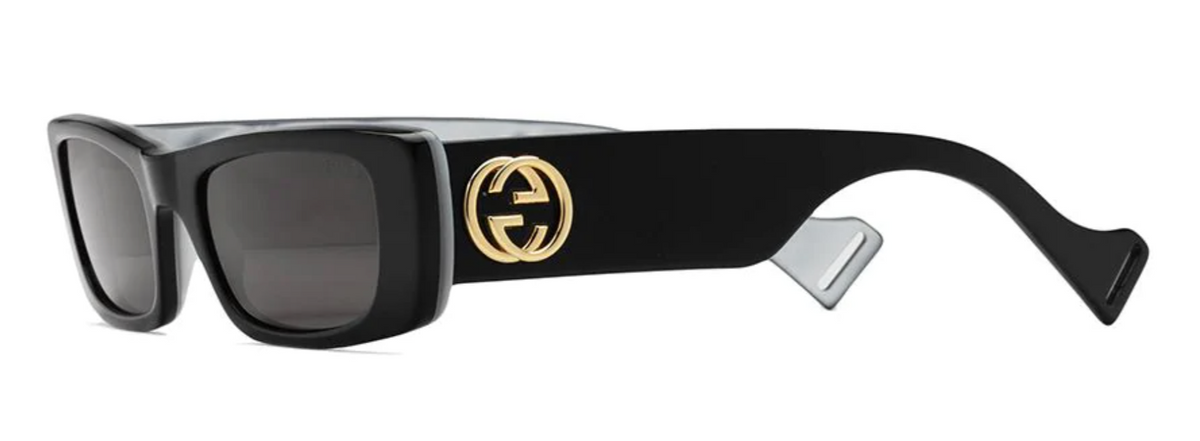 Gucci Rectangle Frame Black Sunglasses