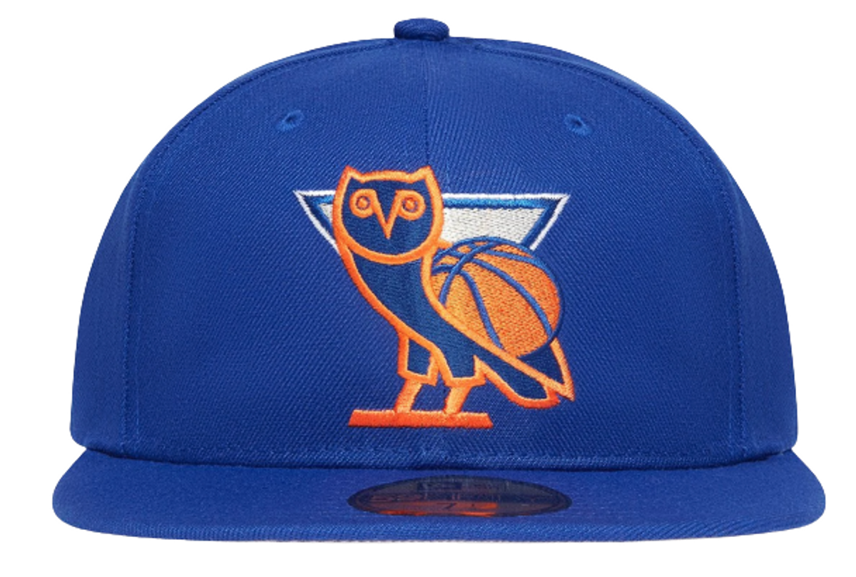 OVO × NBA New Era 59Fifty Knicks Blue Cap