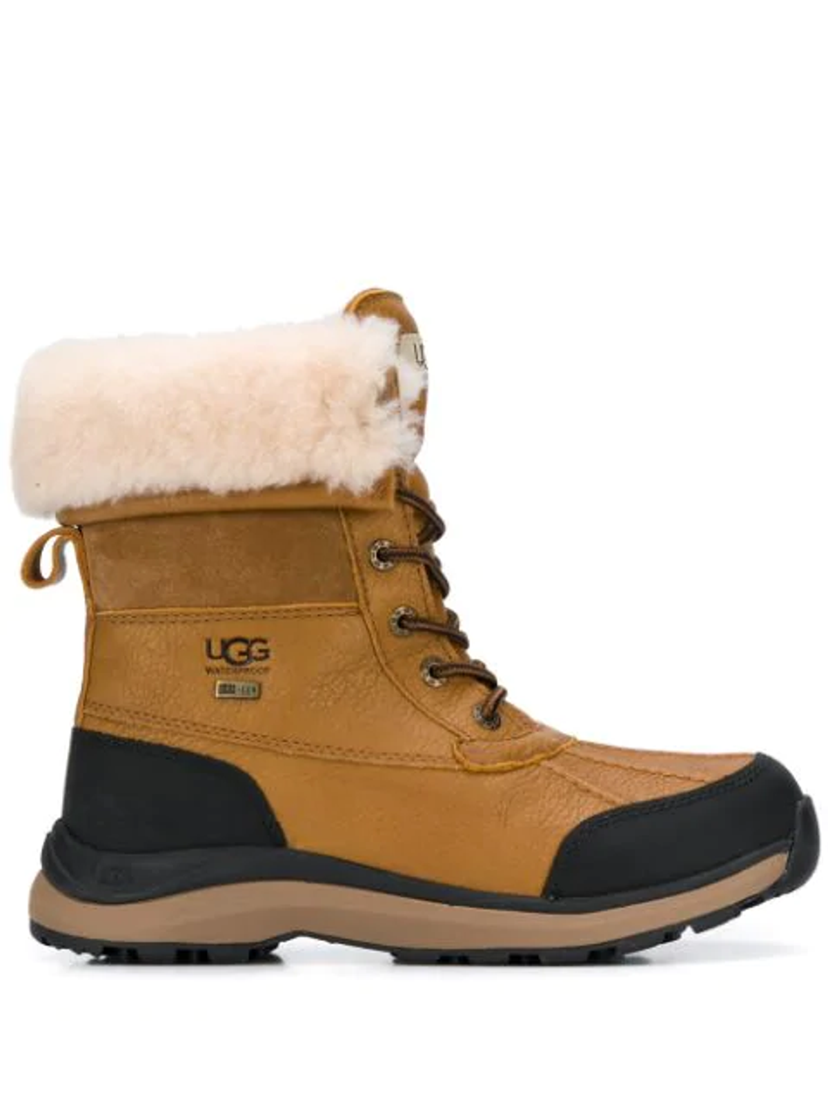 Ugg Shearling Lined Lace-Up Brown Boots