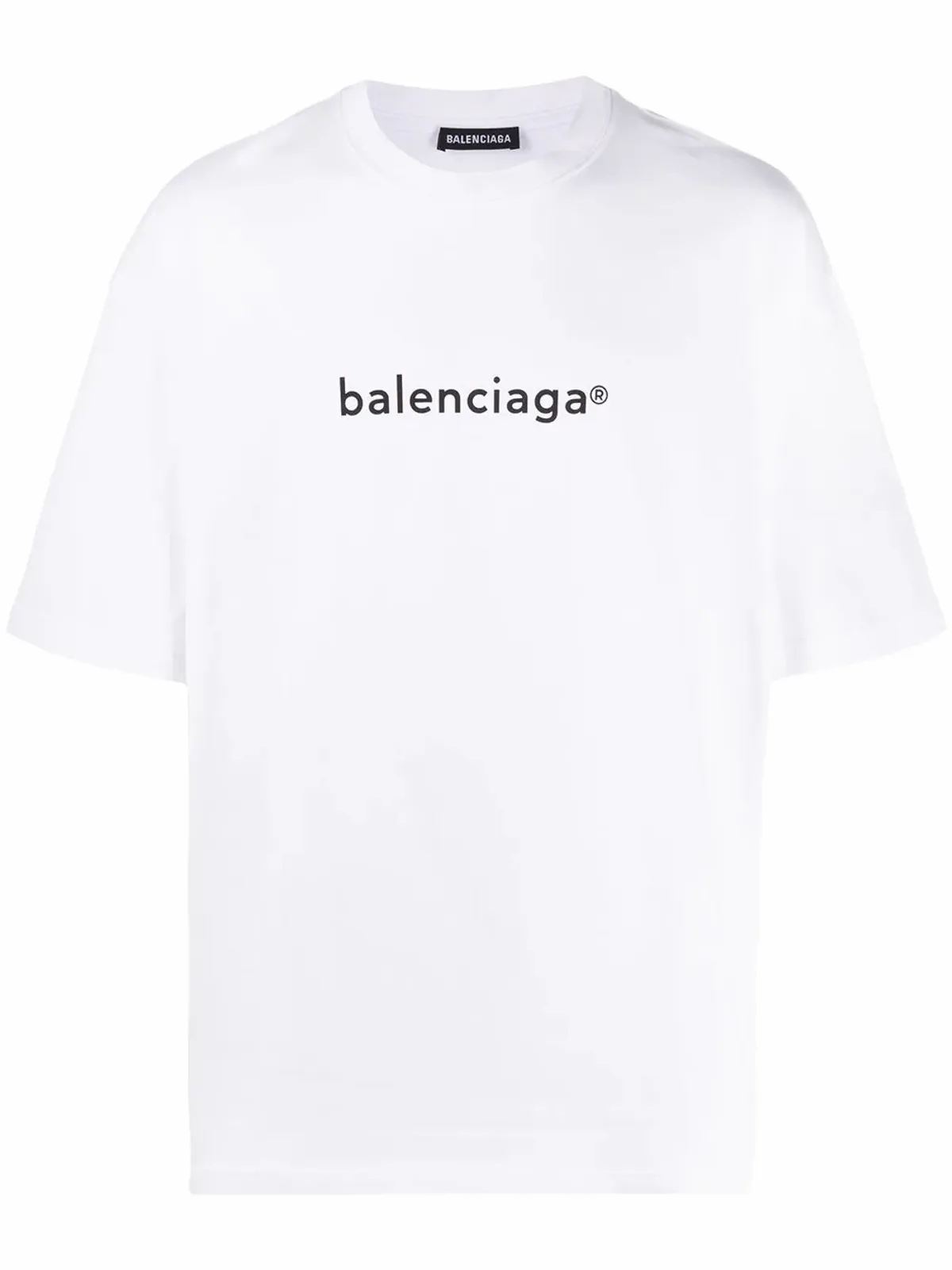 Balenciaga Copyright Logo-Print Cotton White T-Shirt