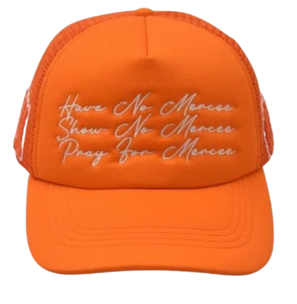 Mercee Maree 3 Commandments Orange Trucker Cap