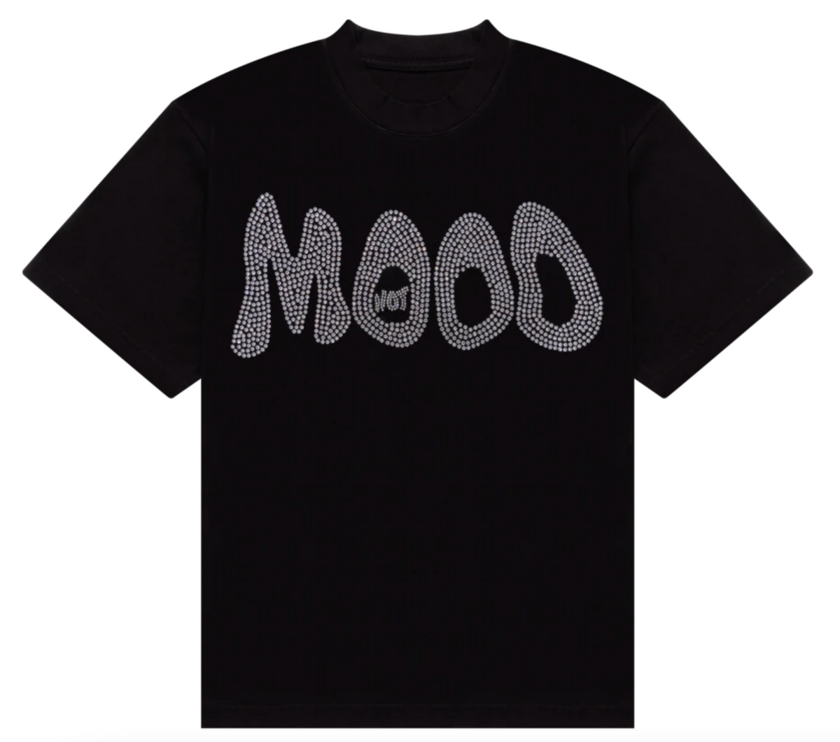 Mood Swings Black / White Mood Rhinestone T-Shirt