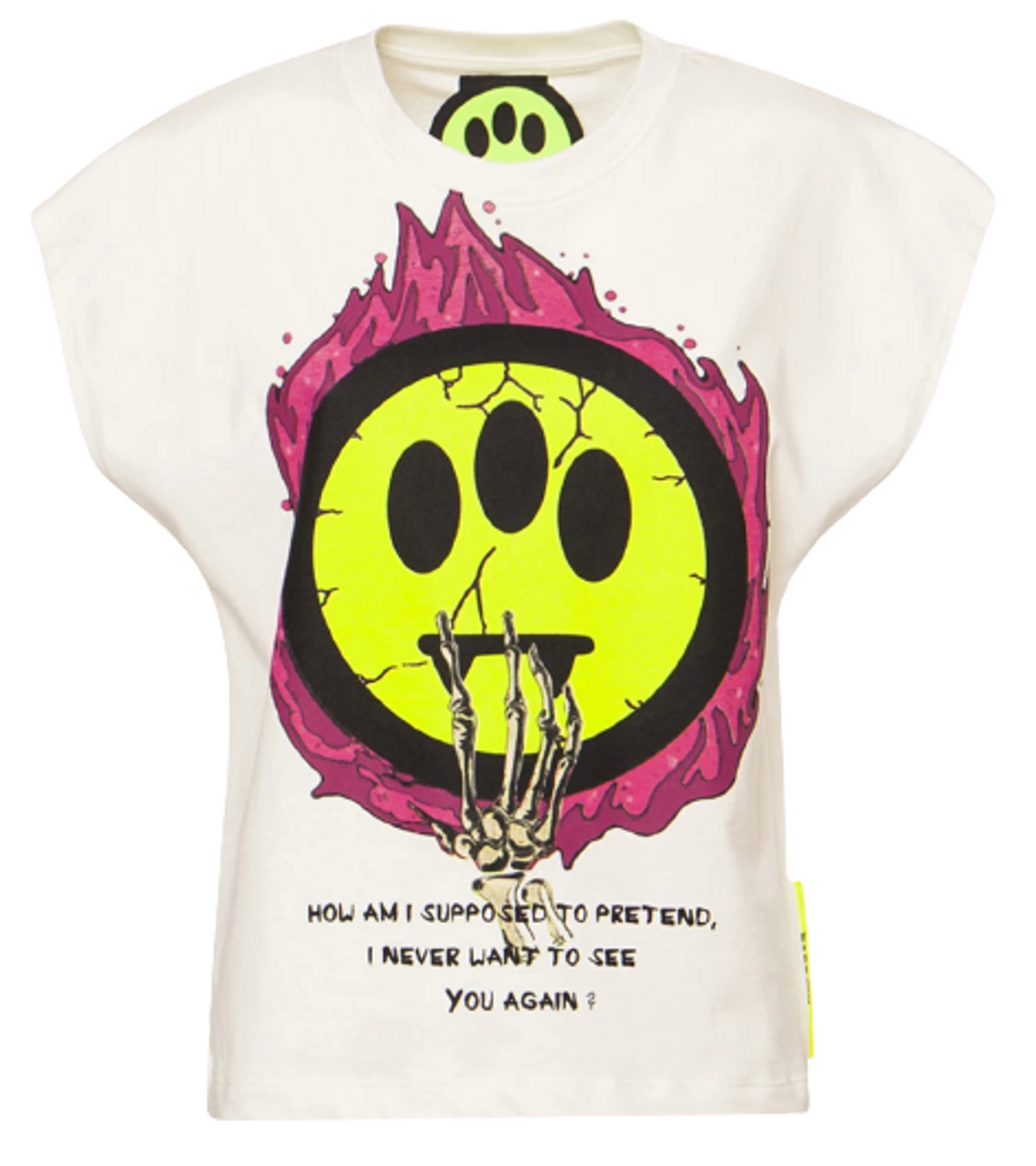 Barrow Print Cropped White T-Shirt