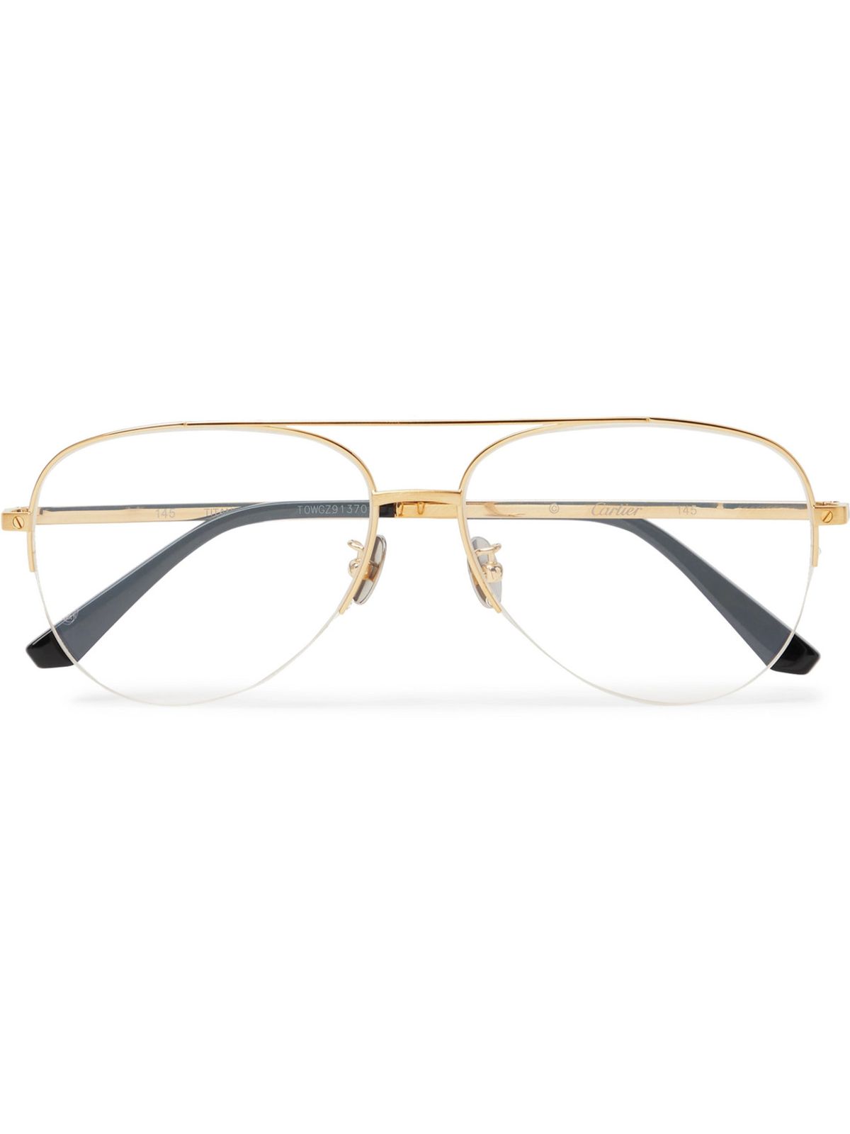 Cartier Aviator Style Gold Tone Optical Glasses
