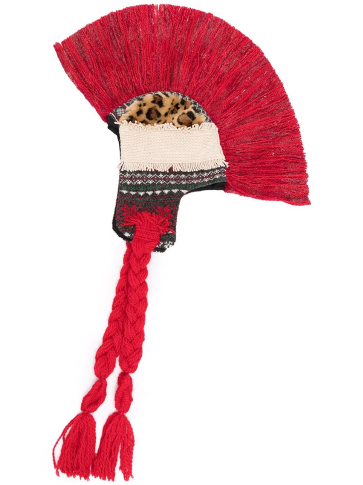 Junya Watanabe Plume-Embellished Ear Flap Hat