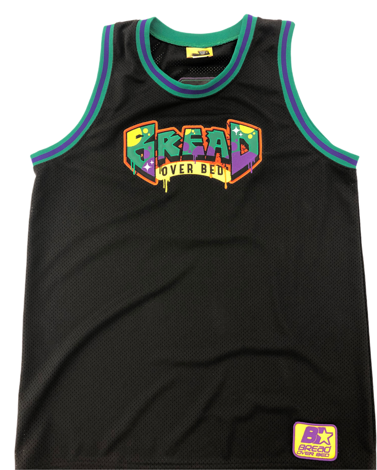 Bread Over Bed Logo Black Basketball Away Jersey