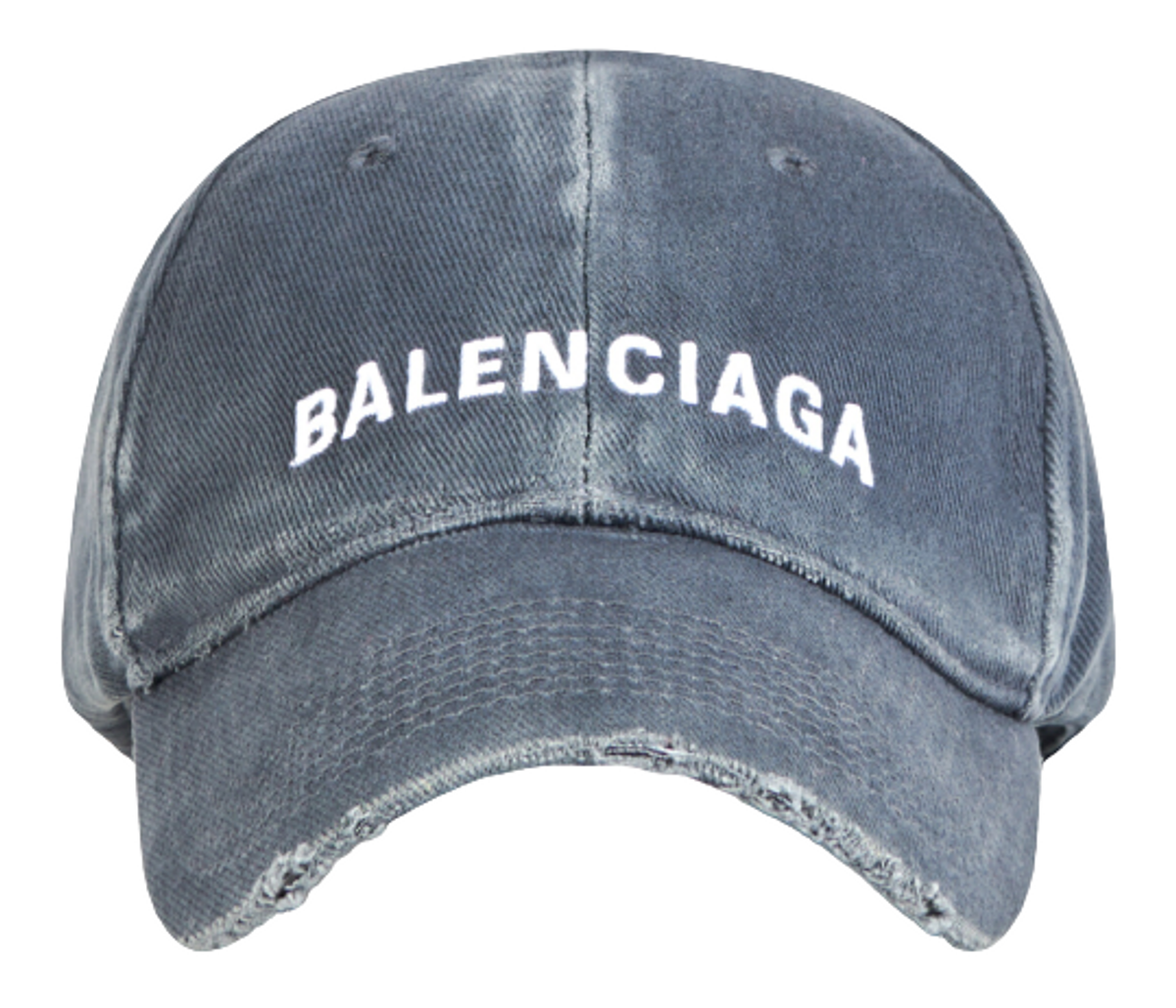 Balenciaga Logo Front Dark Grey Cap