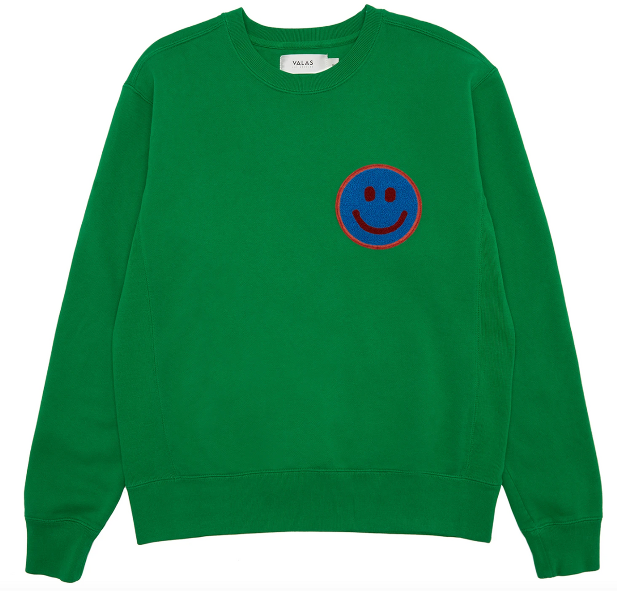 Valas Los Angeles Smiley Green Crewneck Sweatshirt