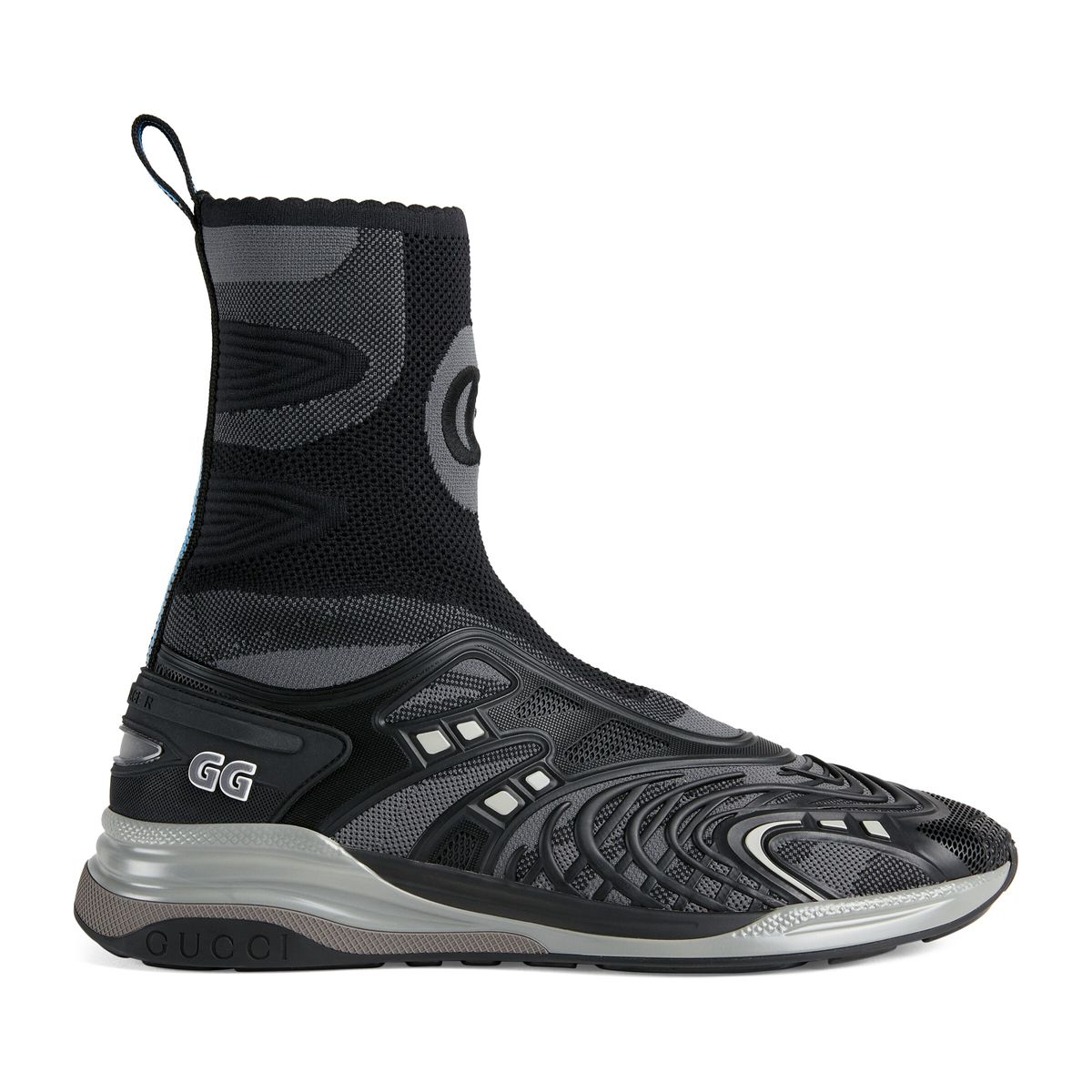 Gucci Ultrapace R Mid-Top Black Sneakers