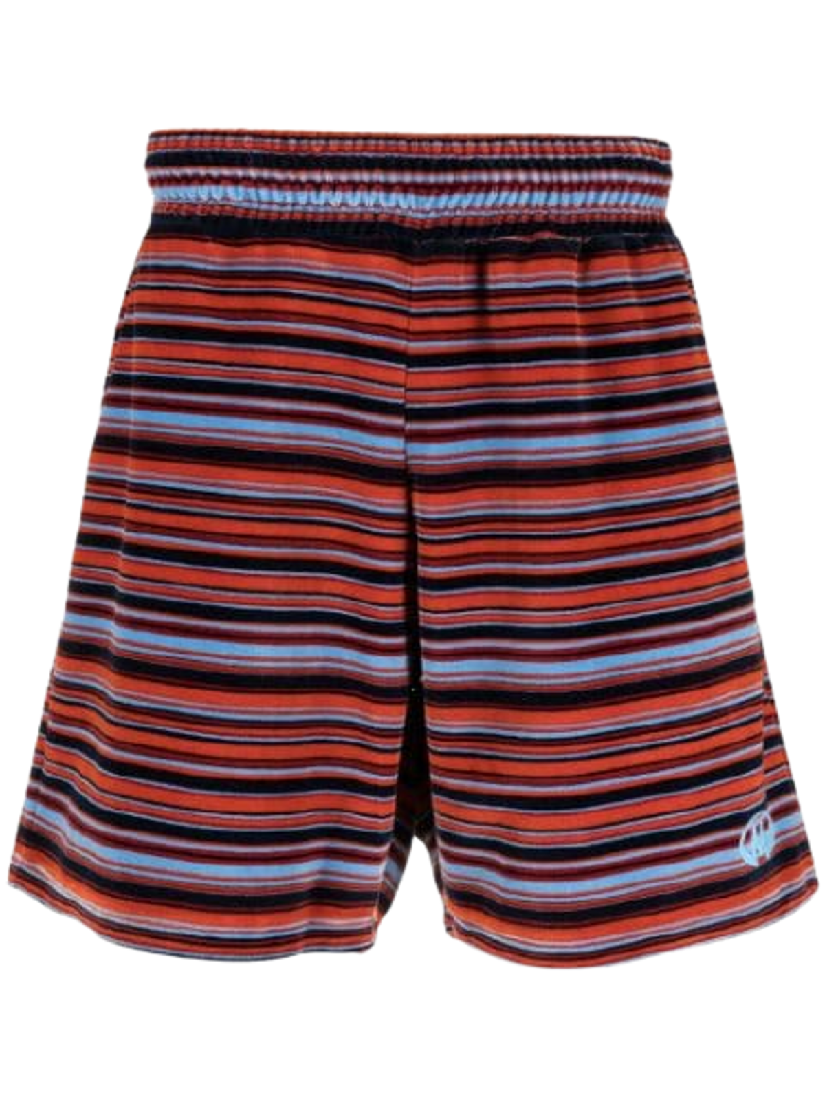 Martine Rose Striped Velour Effect Shorts