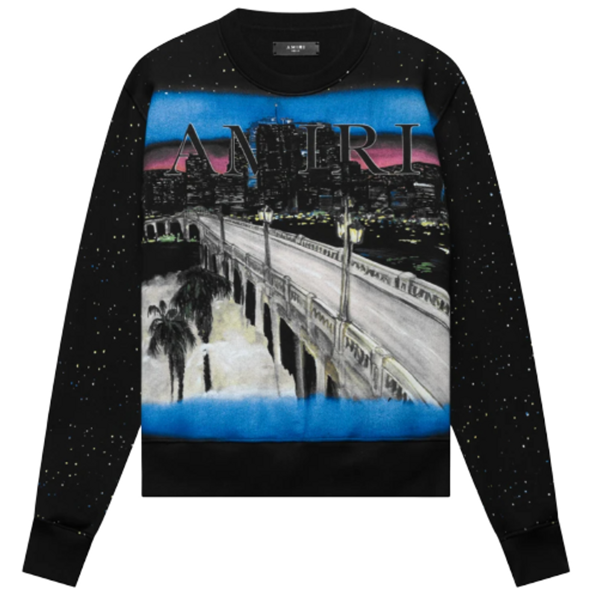 Amiri Painted City Crew Black Sweater