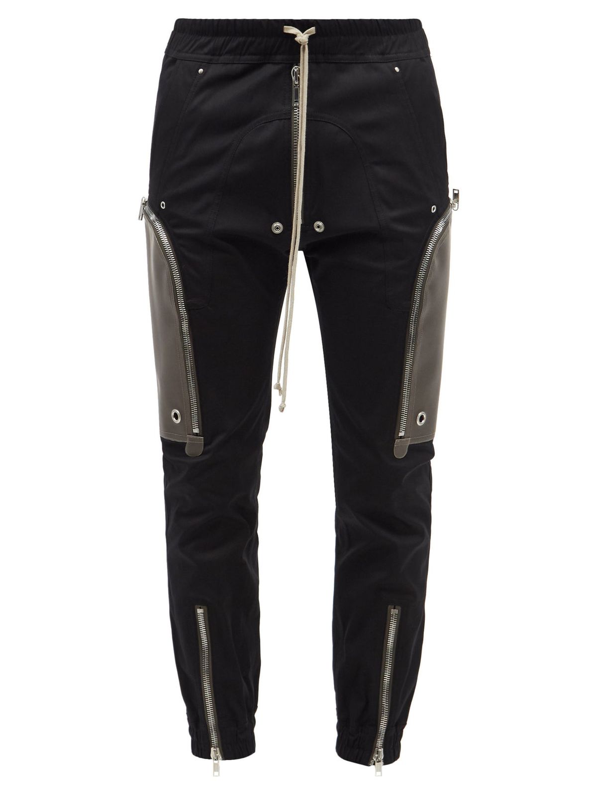 Rick Owens Bauhaus Zip Cargo Black Pants