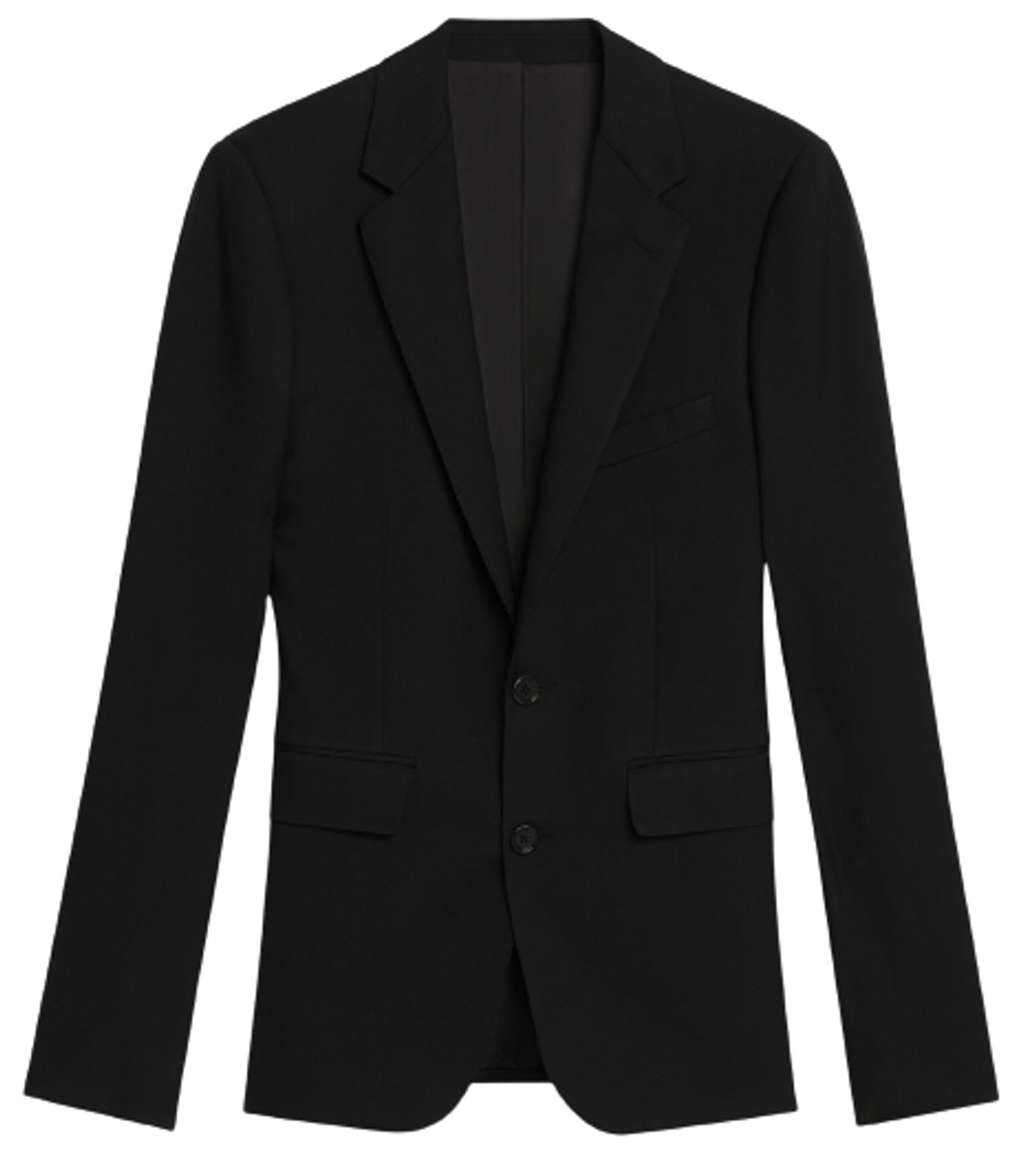 Celine Cropped Wool Gabardine Black Jacket