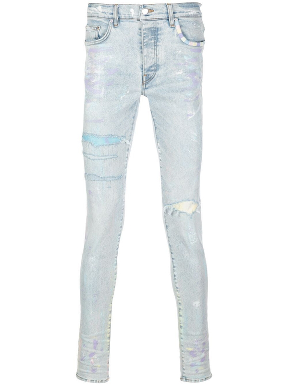 Amiri Slim-Fit Distressed Painter Blue Jeans