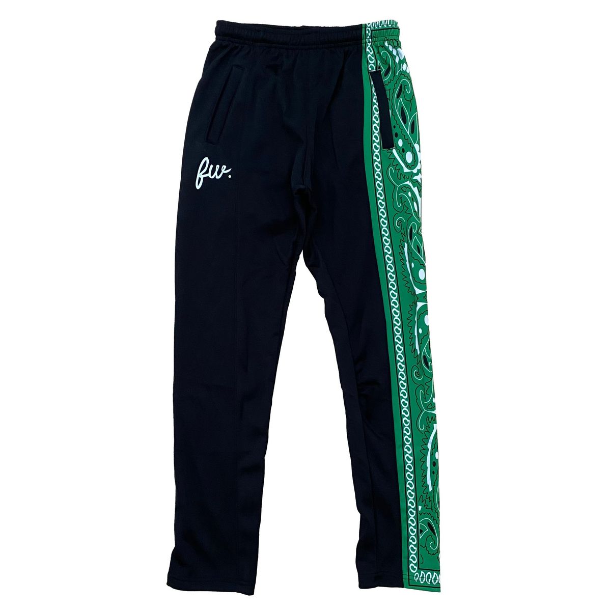 Filthy Wealth Green Bandana Track Pants