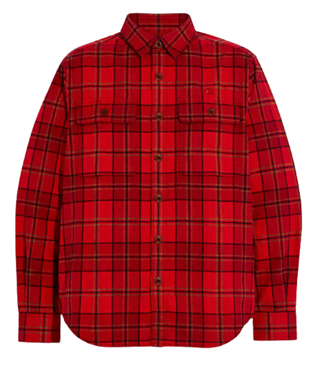 Coach Red Plaid Flannel Pajama Shirt
