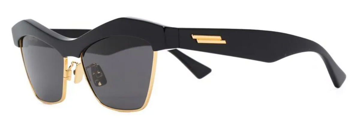 Bottega Veneta Bv1099s Geometric-Frame Black Sunglasses