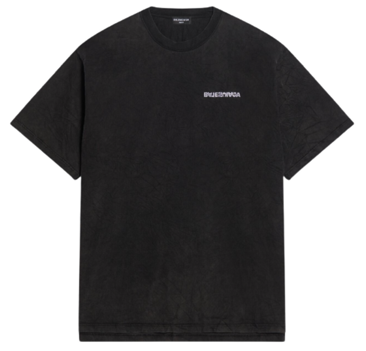 Balenciaga Turn Slit Black T-Shirt