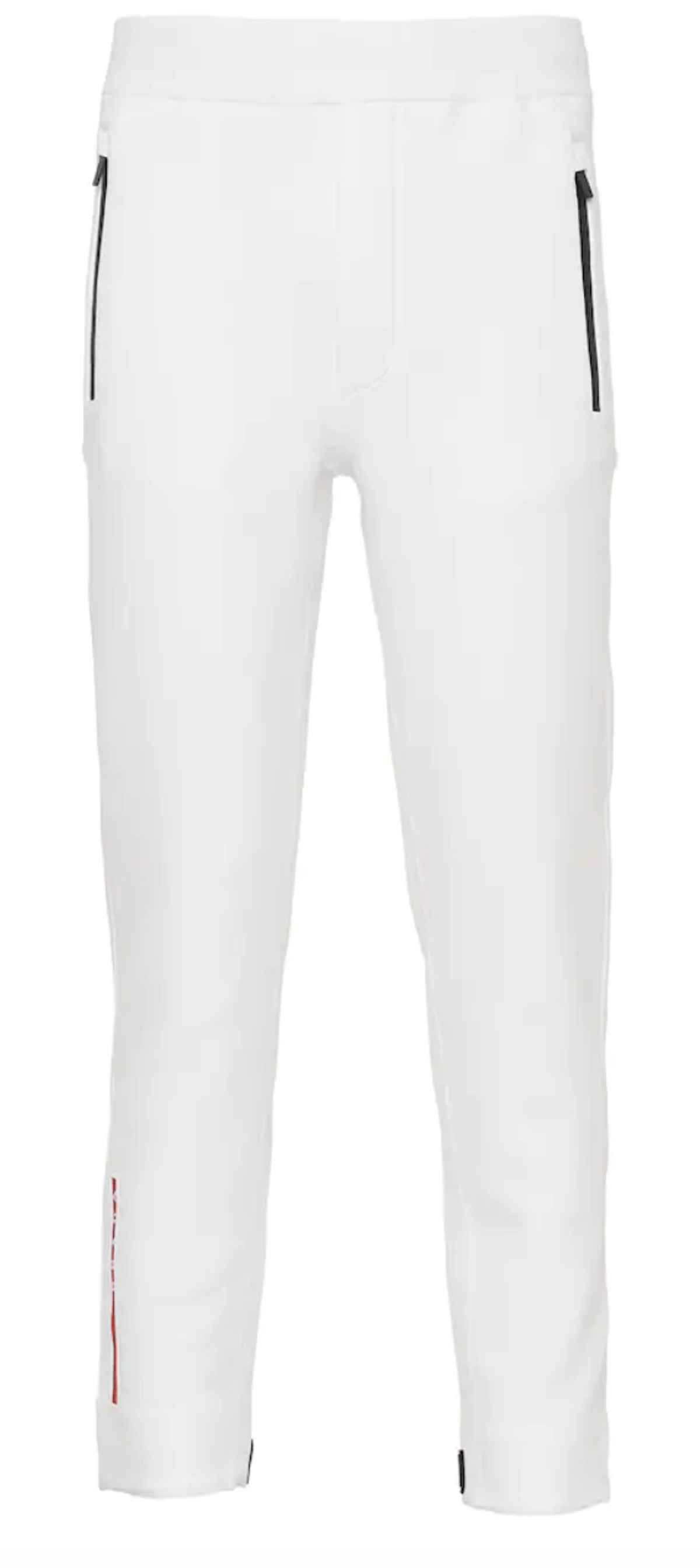 Prada Linea Rossa Double Technical Jersey White Joggers