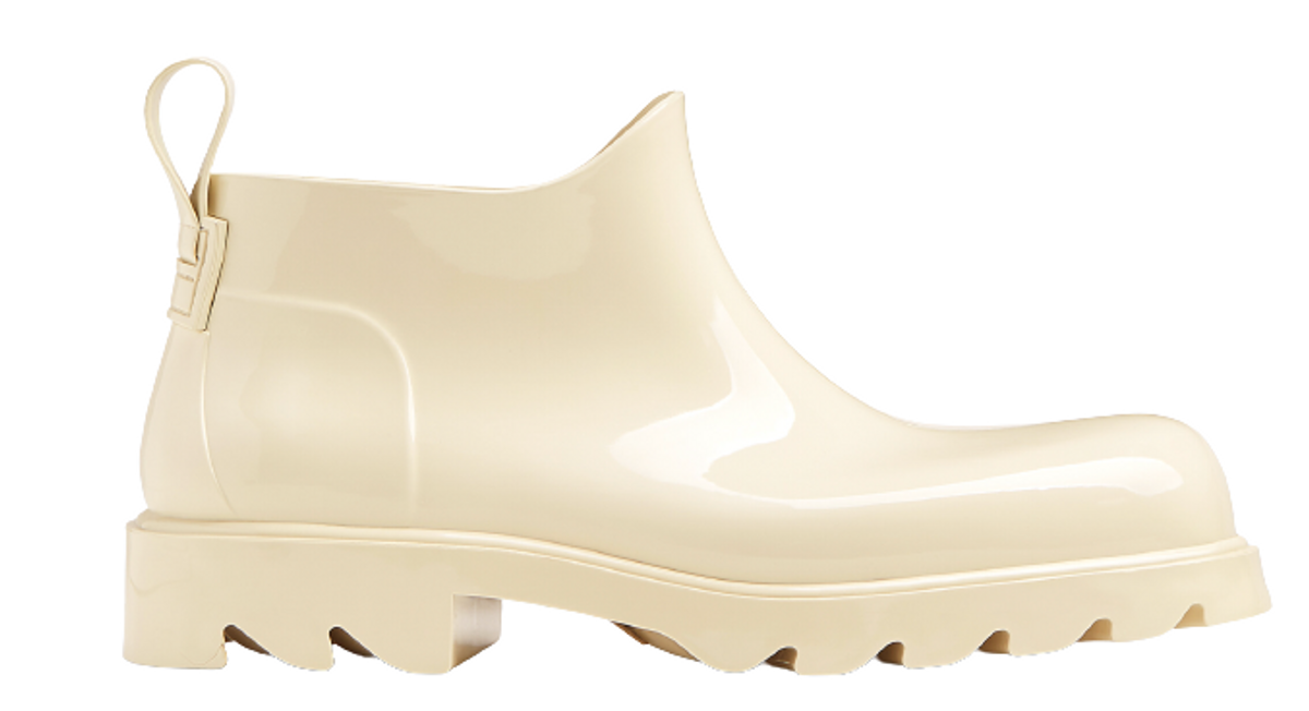 Bottega Veneta Stride Sea Salt Rubber Ankle Boots