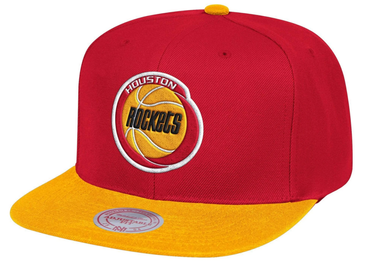 Mitchell & Ness Houston Rockets Classic Wool 2 Tone Red Snapback Cap