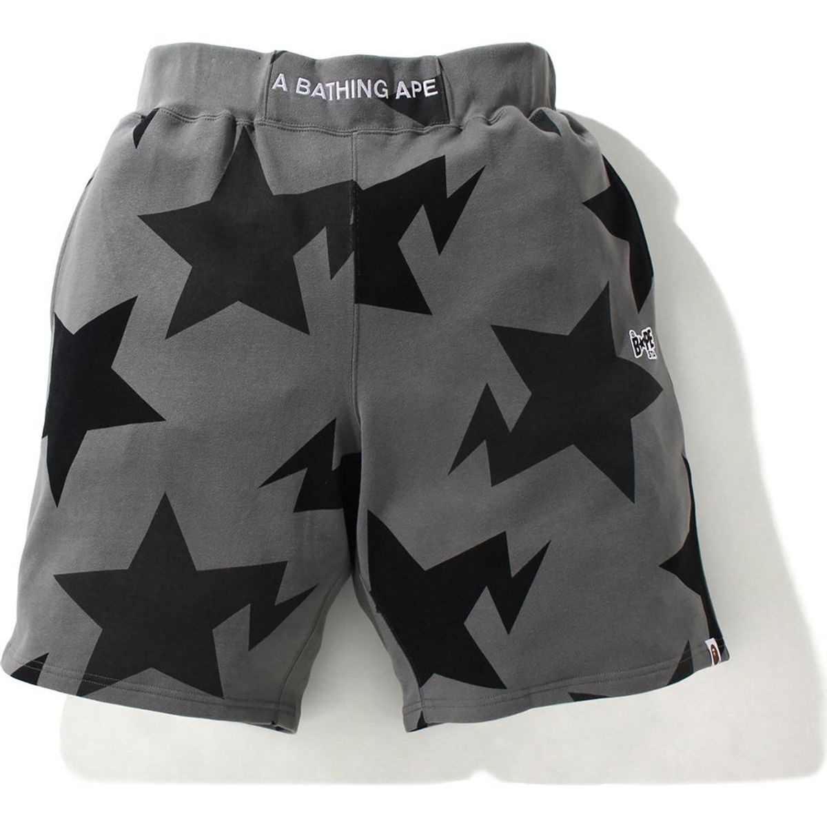 Bape Sta Pattern Wide Fit Grey Sweatshorts