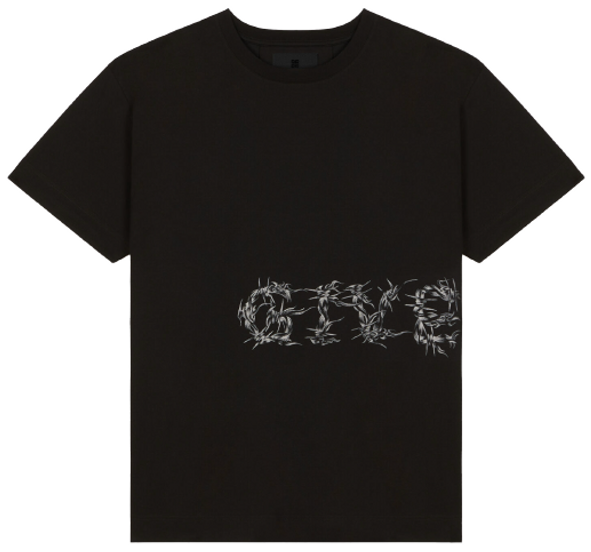 Givenchy Barbed Wire Vintage Oversized Black T-Shirt