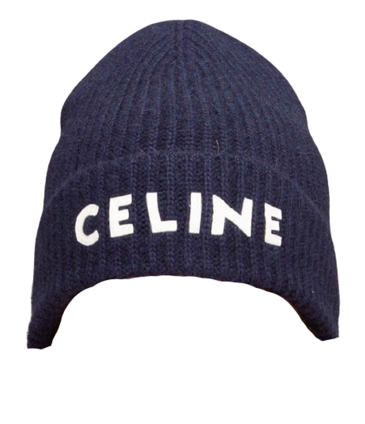 Celine Logo Bonnet Navy Beanie