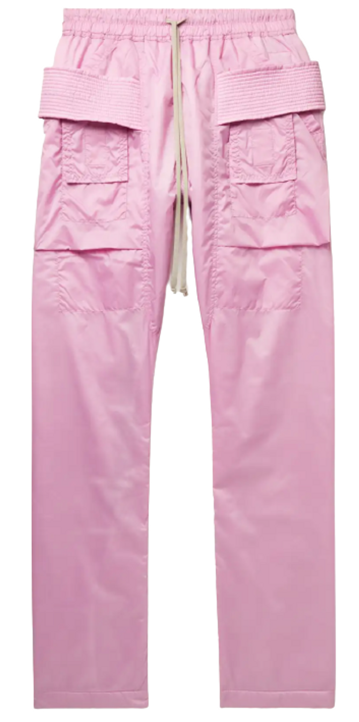 Rick Owens Gethsemane Creatch Recycled Nylon Drawstring Pink Cargo Pants