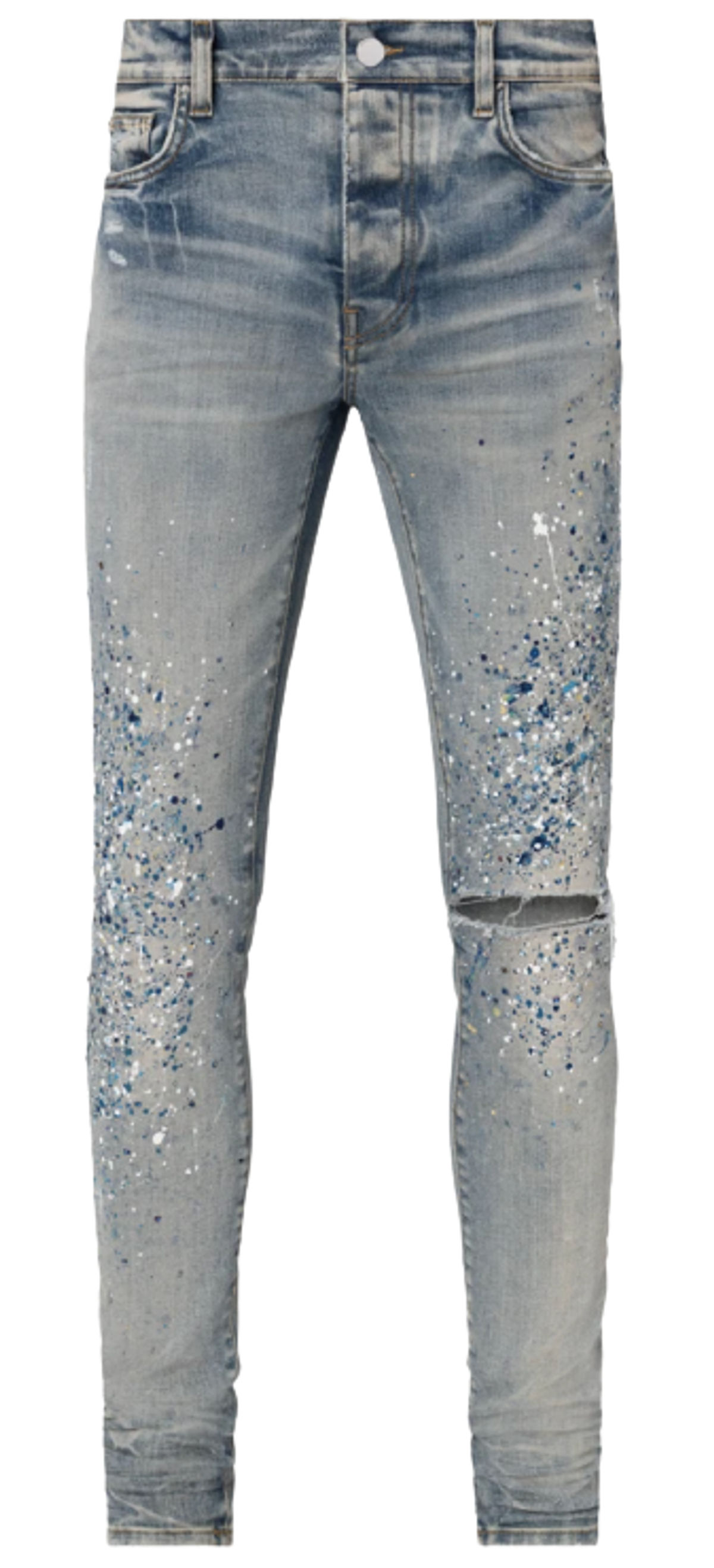 Amiri Crystal Painter Clay Indigo Jeans