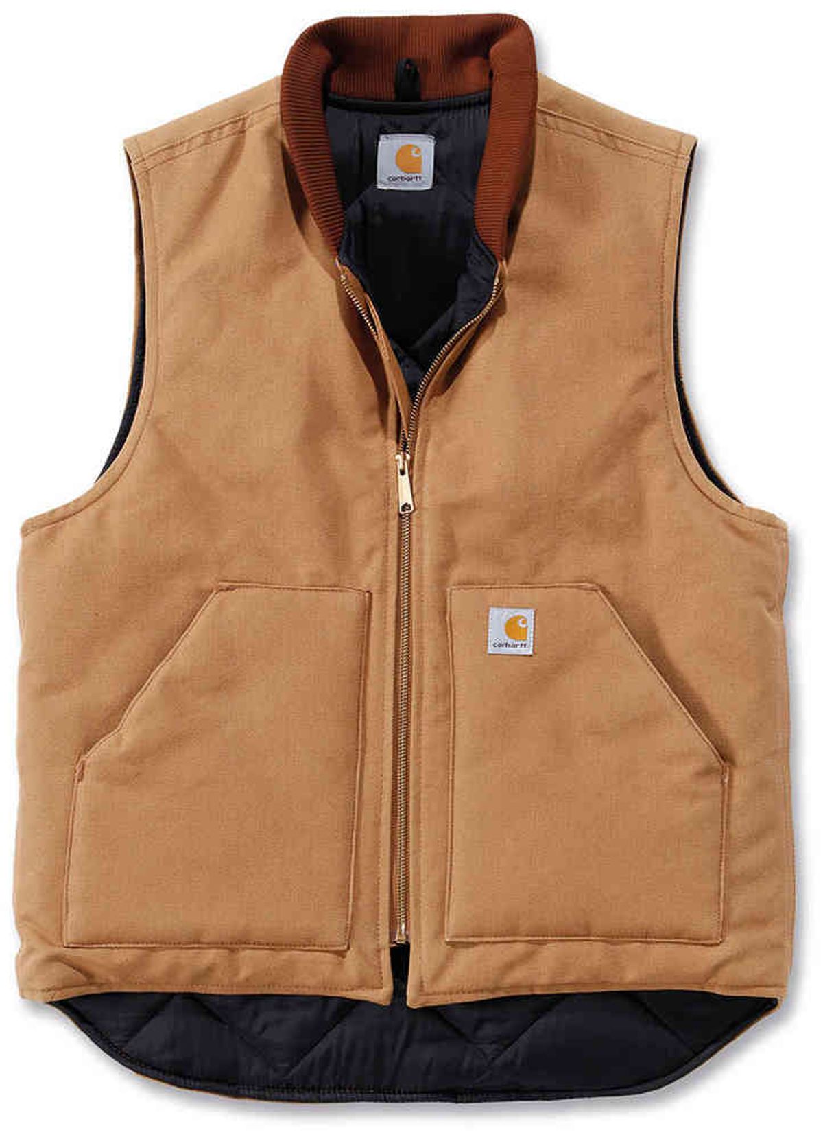 Carhartt Brown Arctic-Quilt Lined Duck Vest