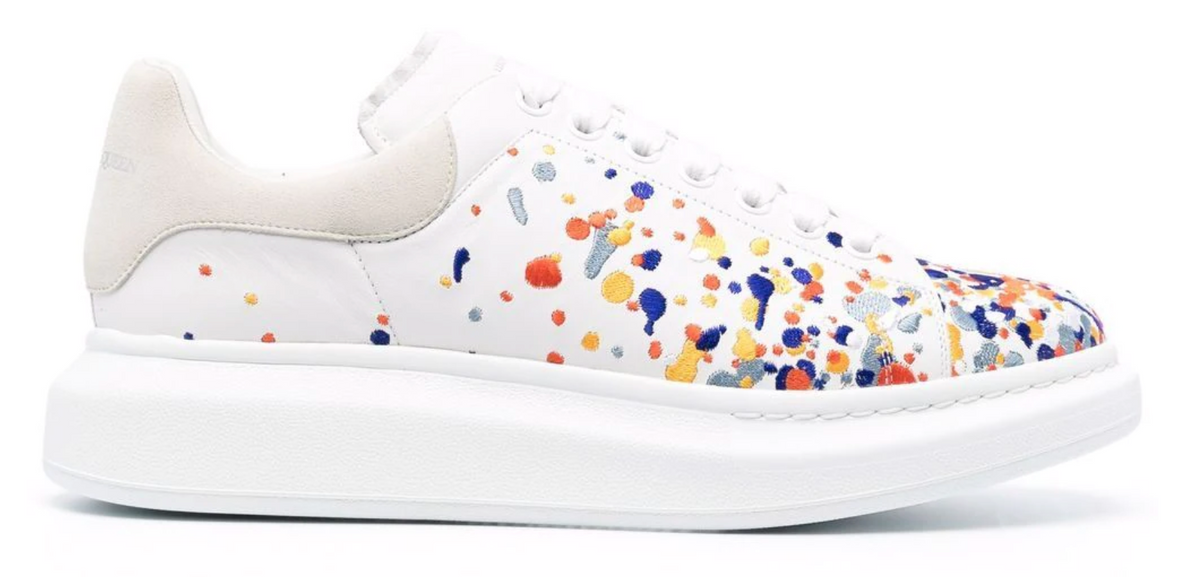 Alexander McQueen Oversized Paint-Embroidery Sneakers