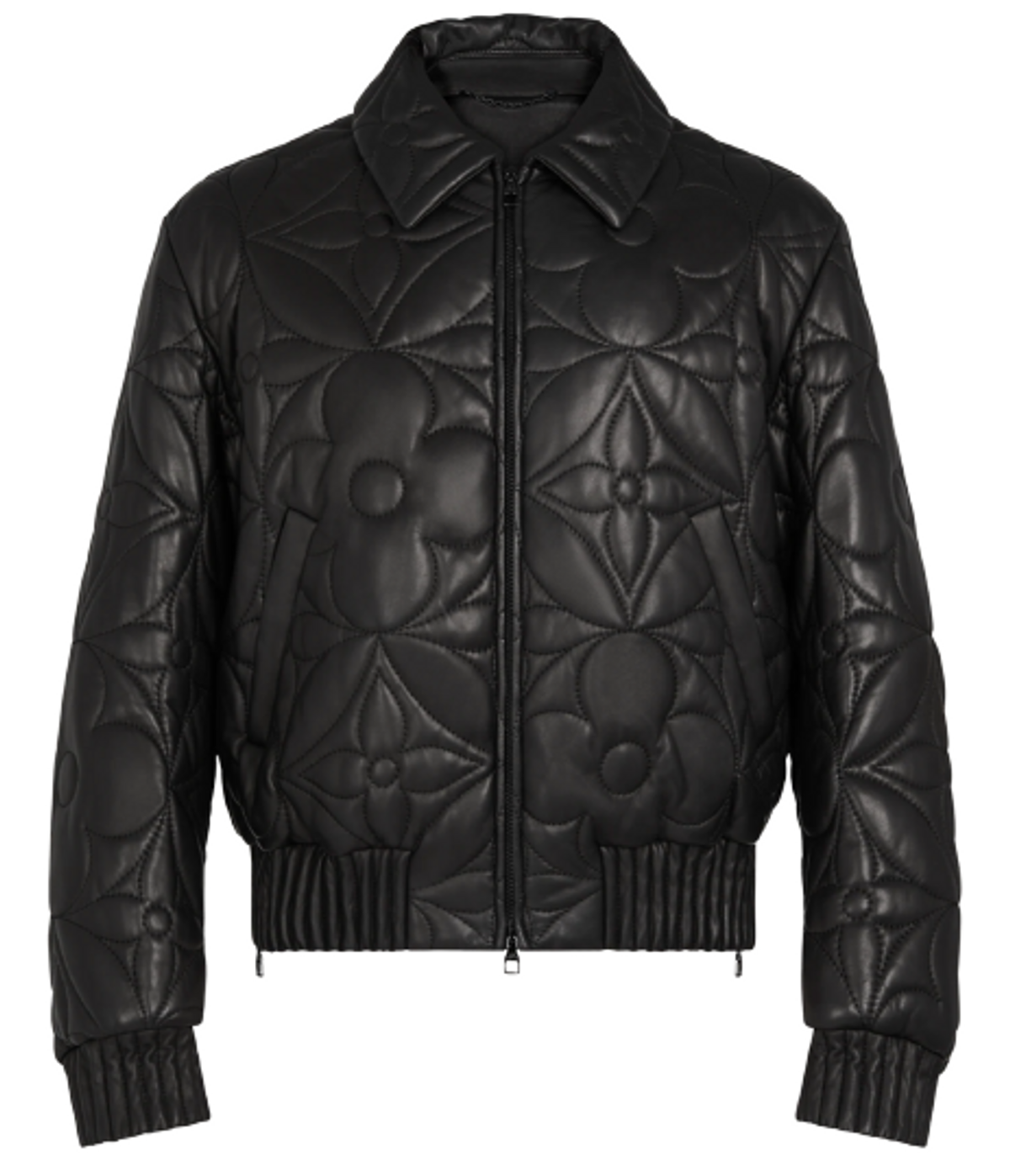 Louis Vuitton Lvse Flower Monogram Quilted Aviator Black Jacket