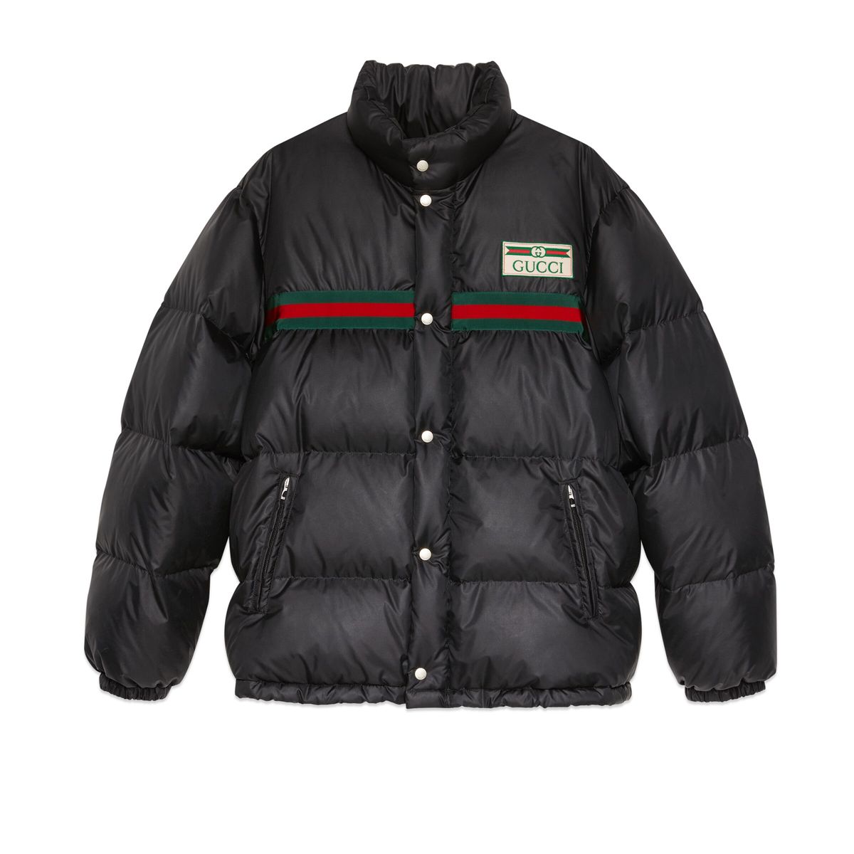Gucci Water Repellent Black Down Jacket | WHAT’S ON THE STAR?