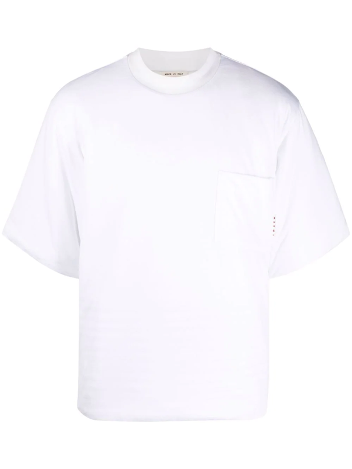Marni Logo-Patch Padded Cotton White T-Shirt