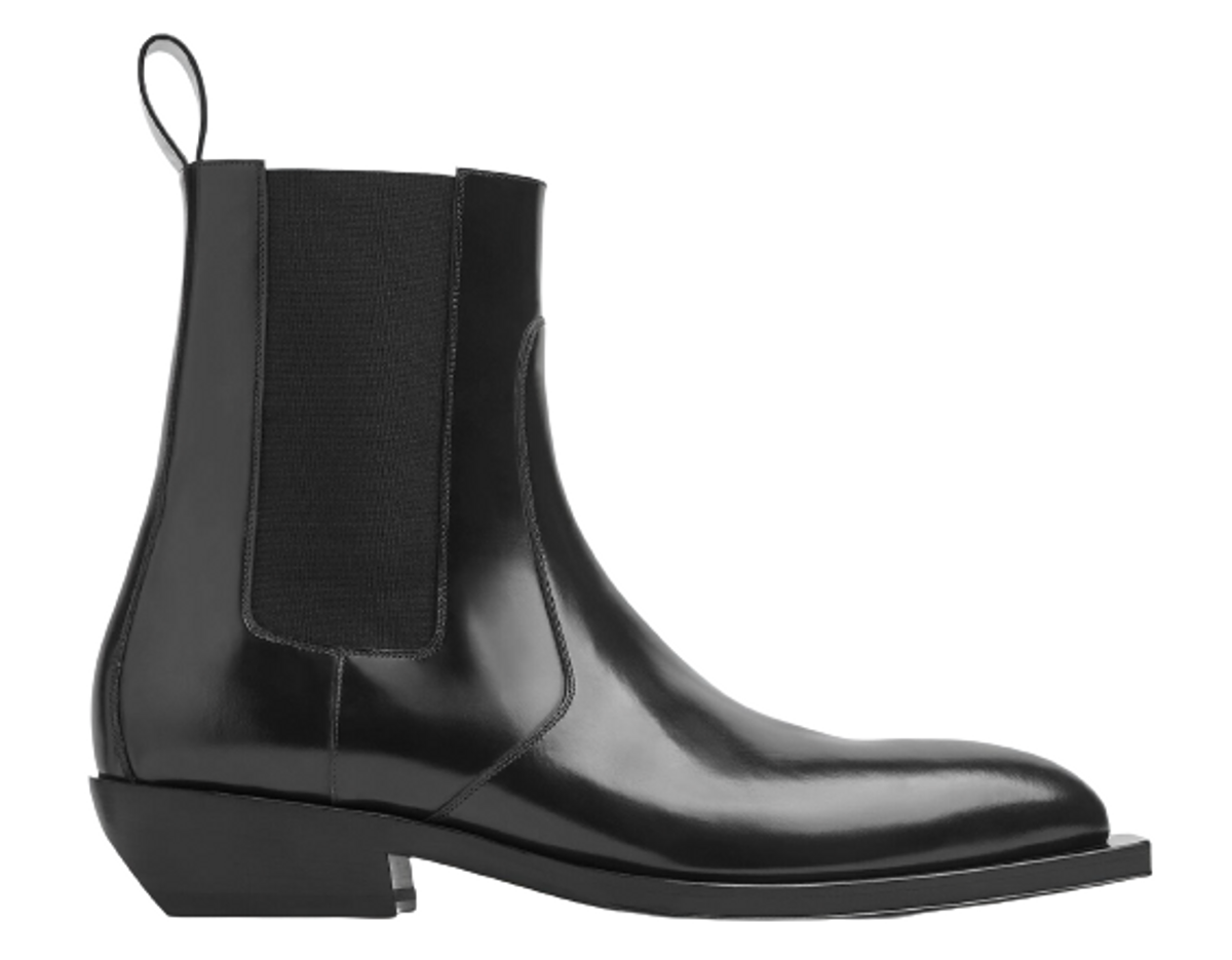 Bottega Veneta Black Brushed Leather Chelsea Boots