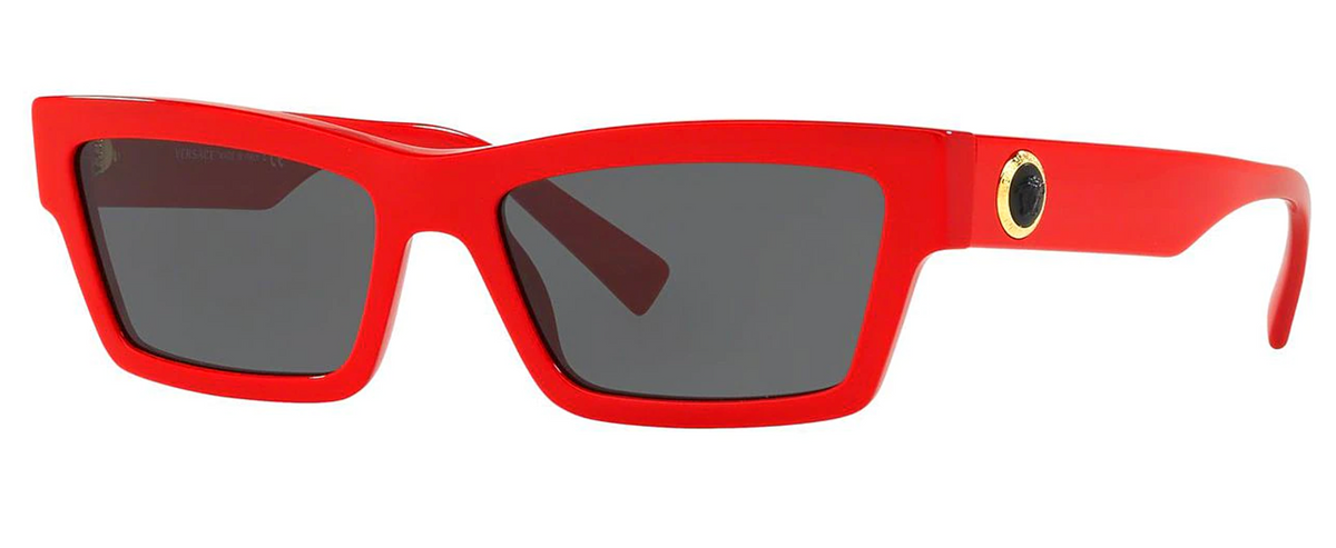 Versace Cat Eye Medusa Ares Stud Red Sunglasses