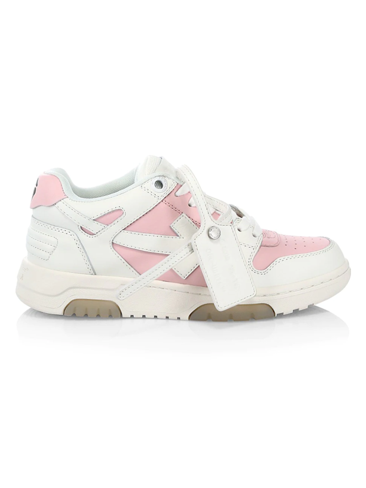 Off-White Logo Leather Pink Sneakers
