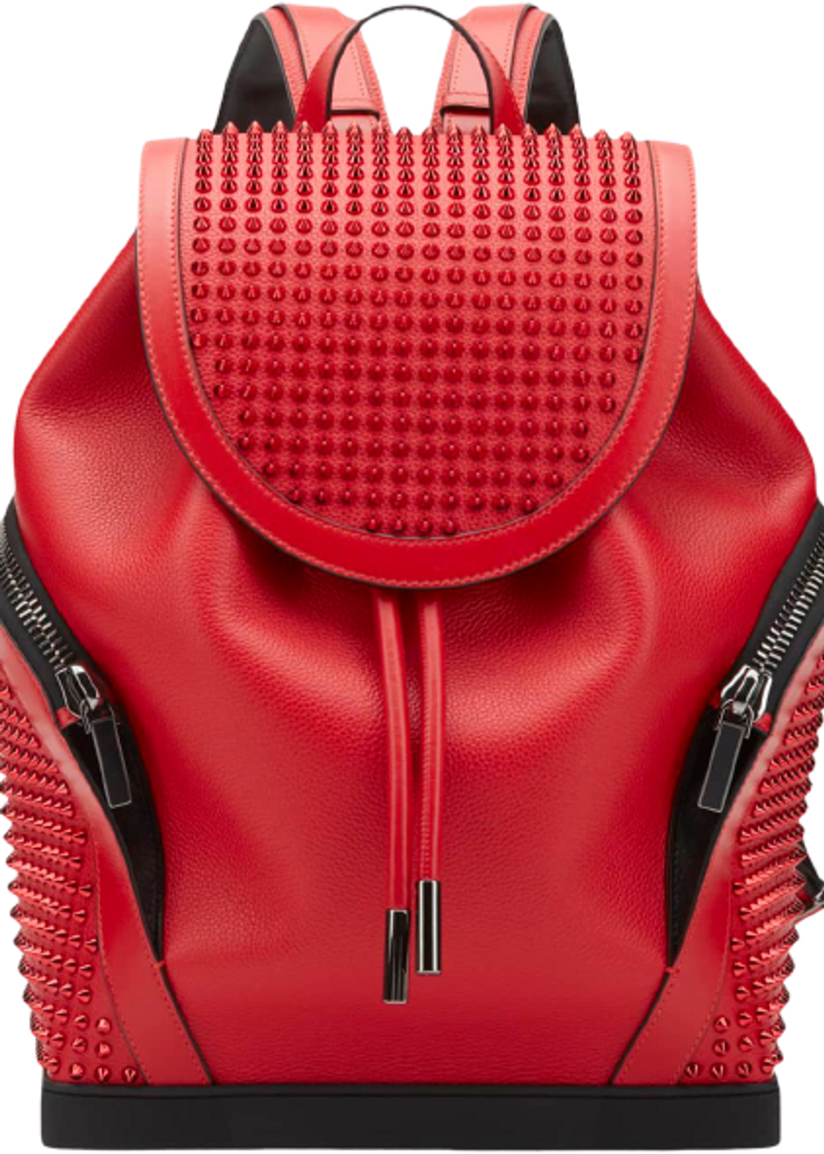 Christian Louboutin Explorafunk Studded Leather Red Backpack