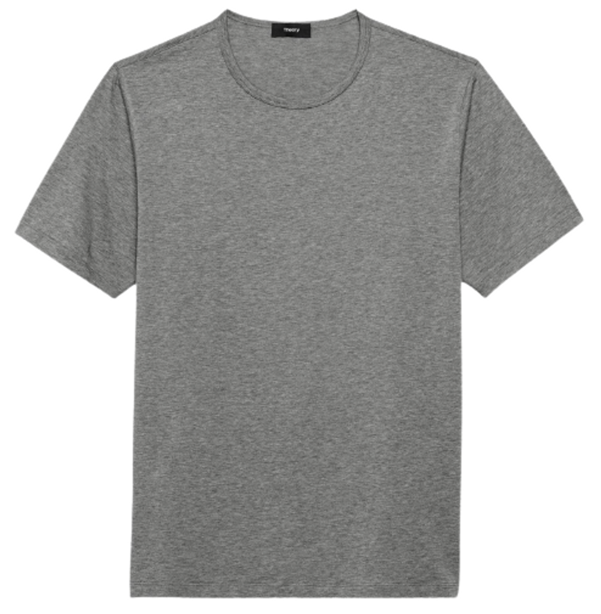 Theory Luxe Cotton Jersey Grey Melange Precise T-Shirt