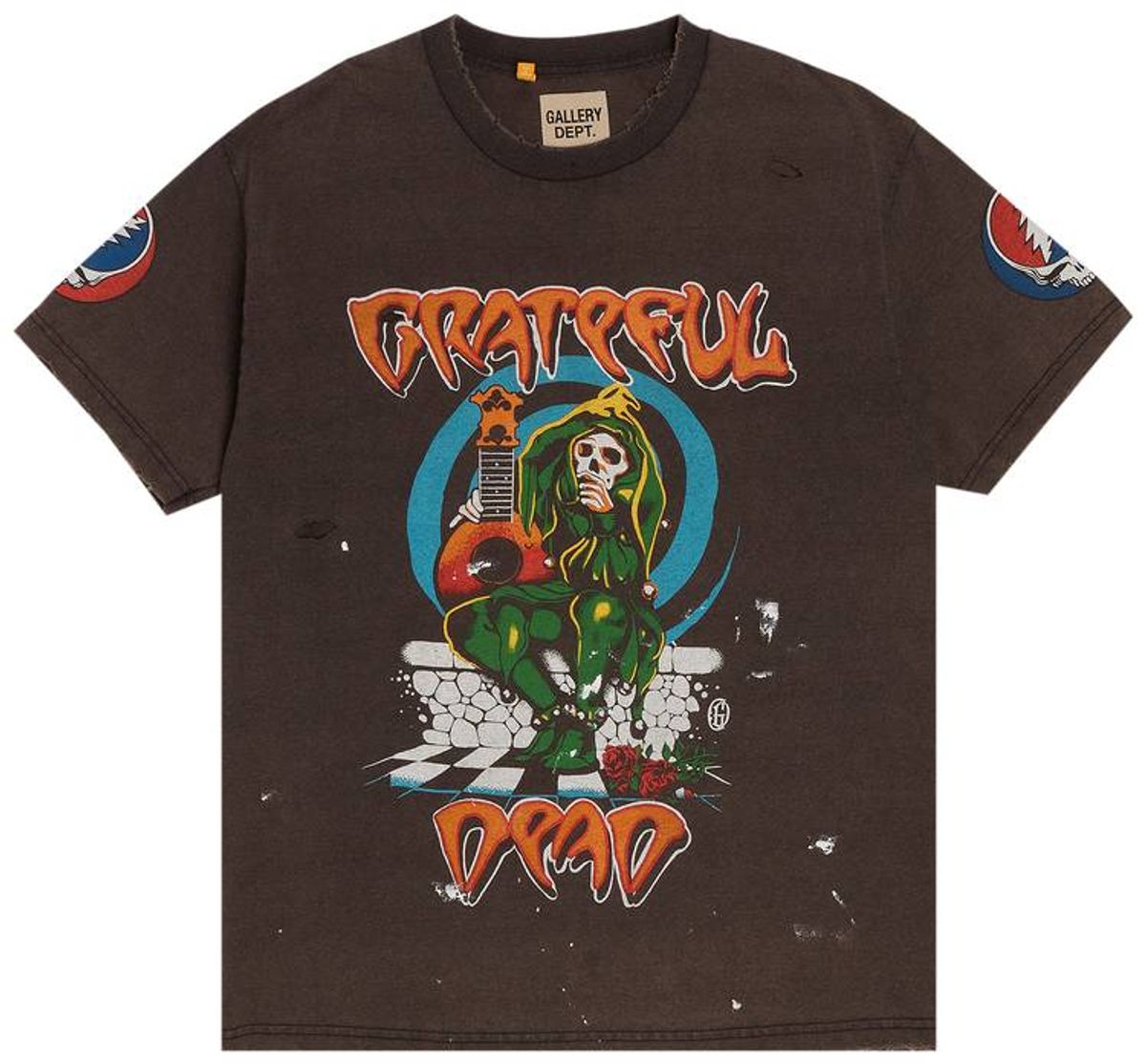 Gallery Dept. × Grateful Dead Logo Black T-Shirt