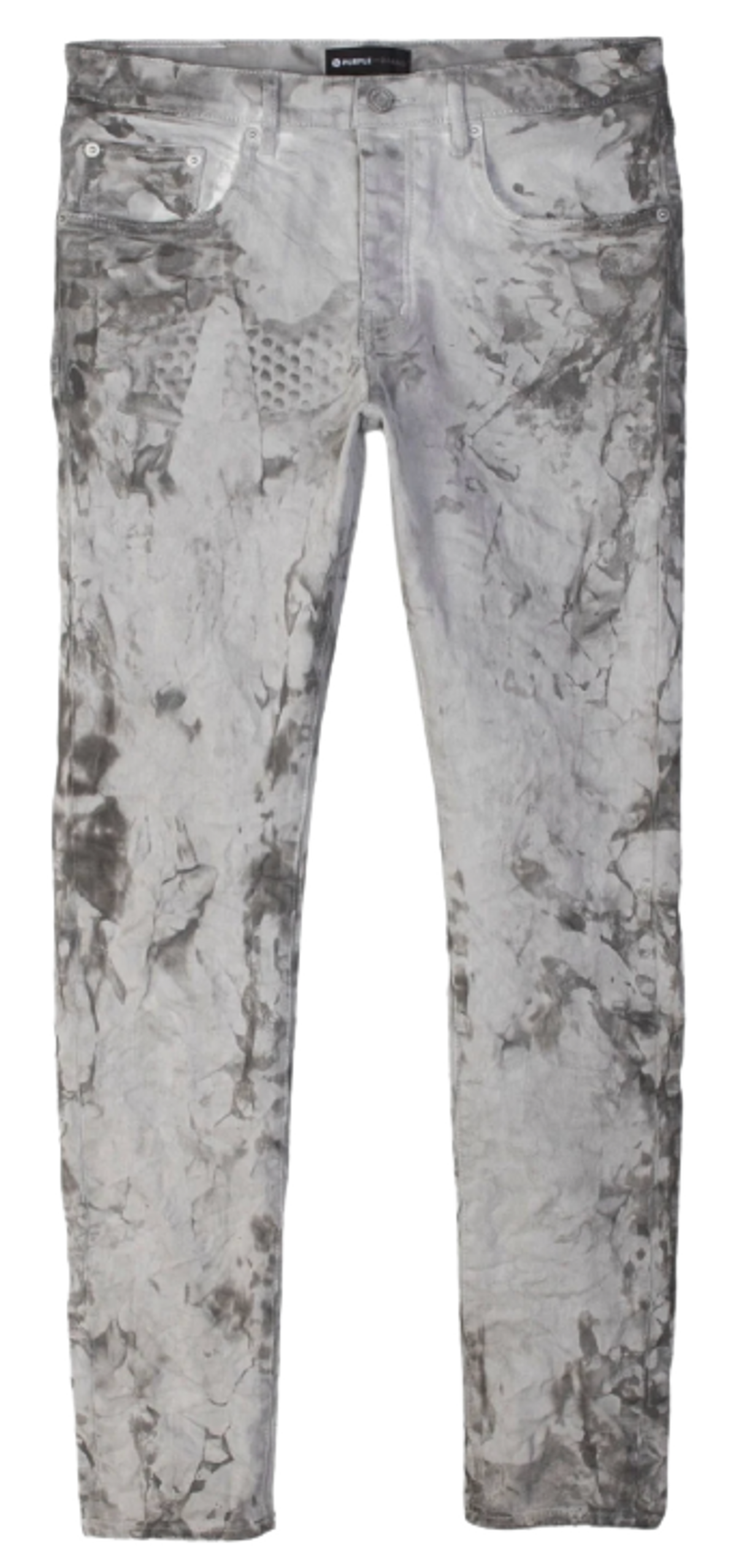 Purple Brand P001 Low Rise Skinny Wash White Mechanic Dirty Jeans