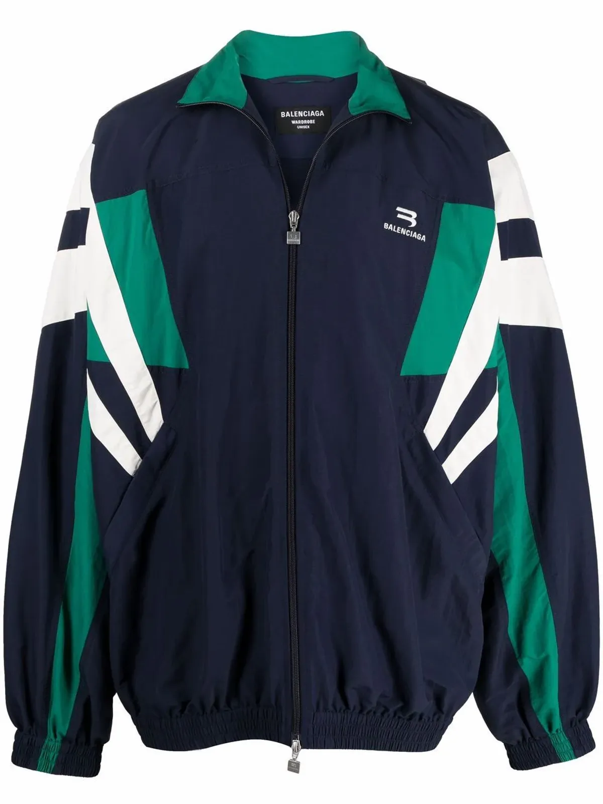 Balenciaga Logo-Embroidered Nylon-Shell Track Jacket