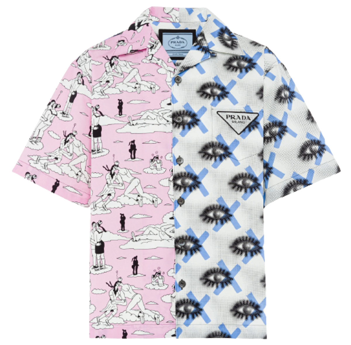 Prada Pink Double Match Poplin Shirt