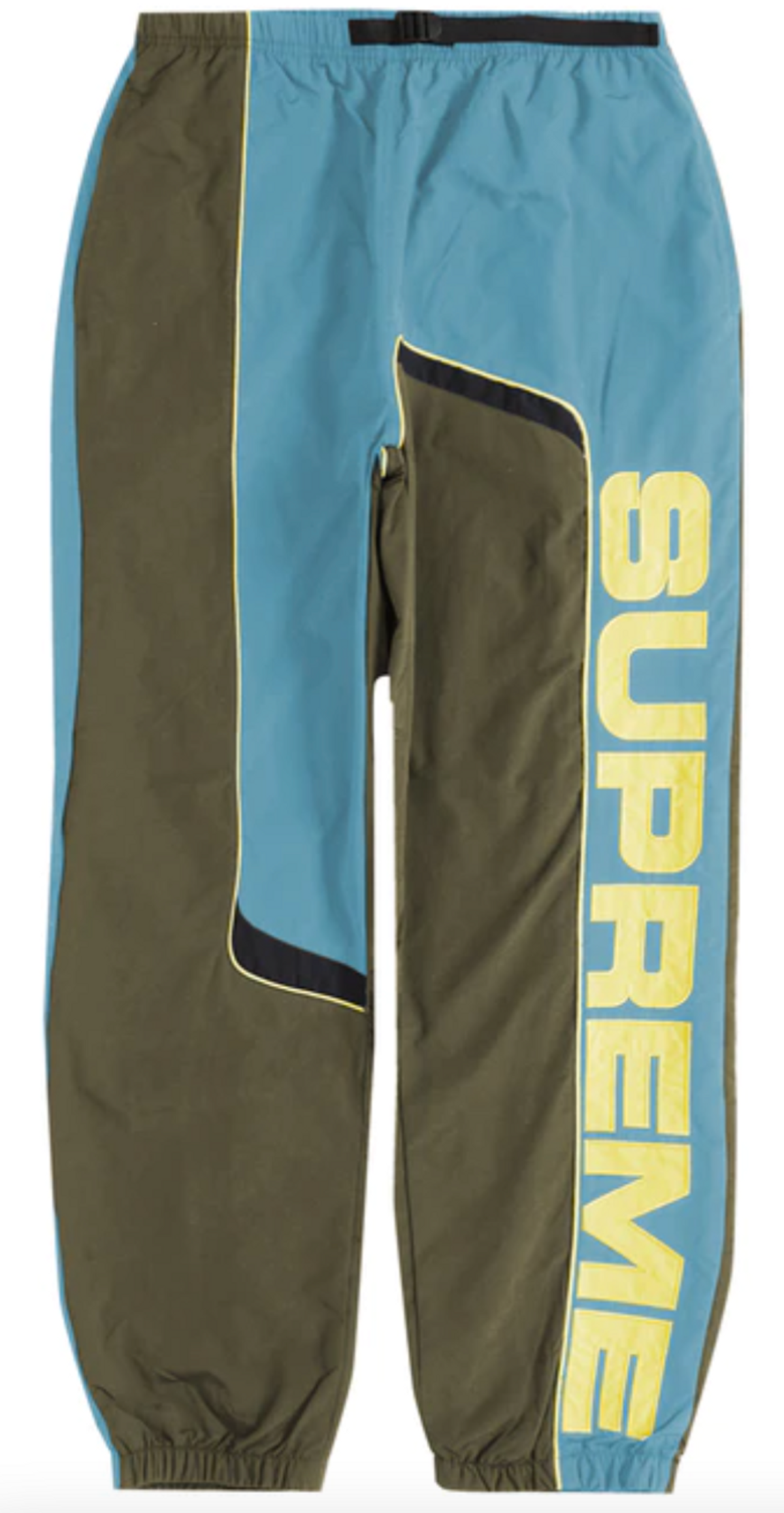 Supreme S Paneled Belted Olive Track Pants