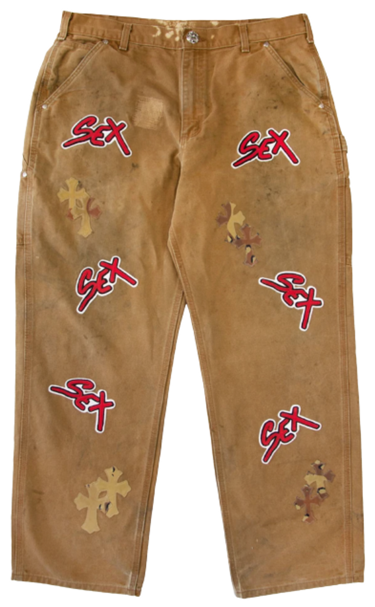 Chrome Hearts × Matty Boy Sex Records Cross Patch Carpenters Jeans