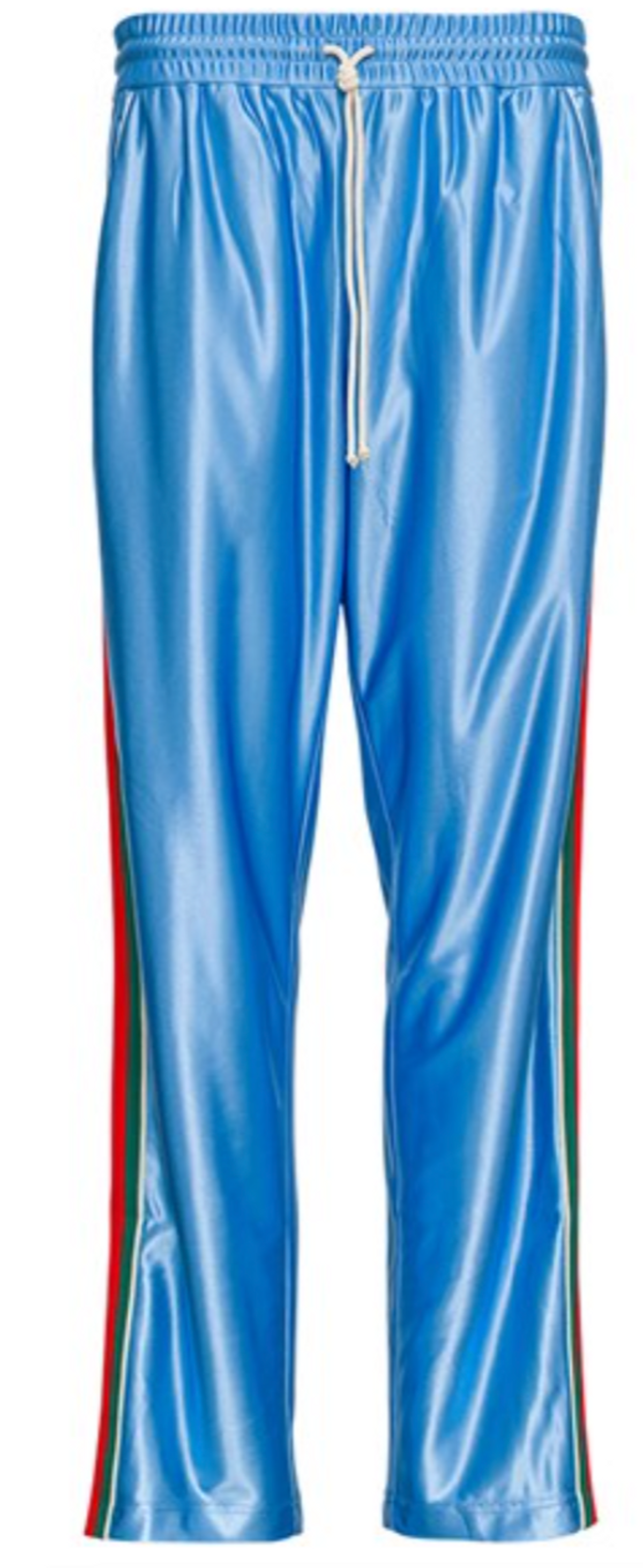 Gucci Technical Jersey Web Tape Detail Light Blue Pants