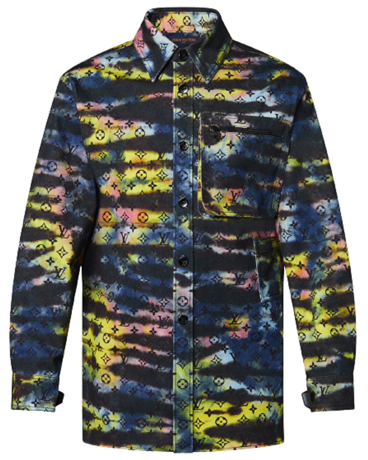 Louis Vuitton Printed Monogram Tie-Dye Denim Shirt